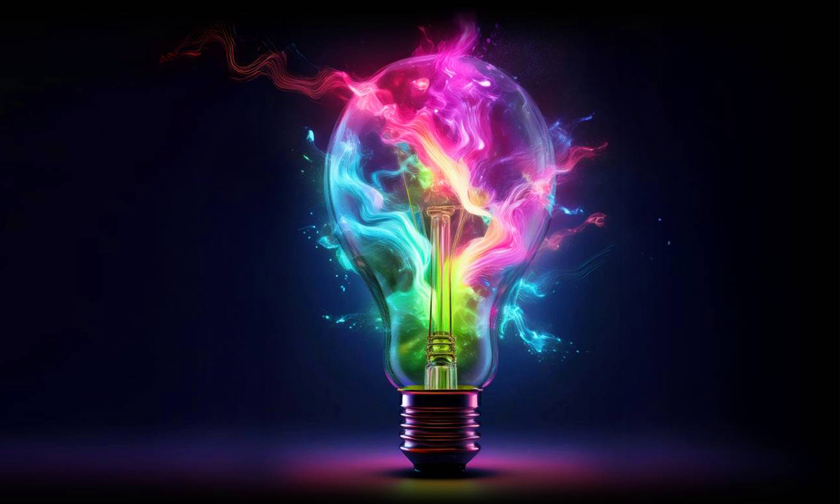 2025 Innovator Action Plan bulb image with bursts of colour